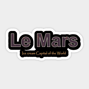 Le Mars Grunge Text Sticker